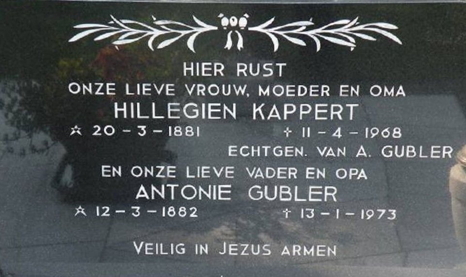 Cemetery register gallery image