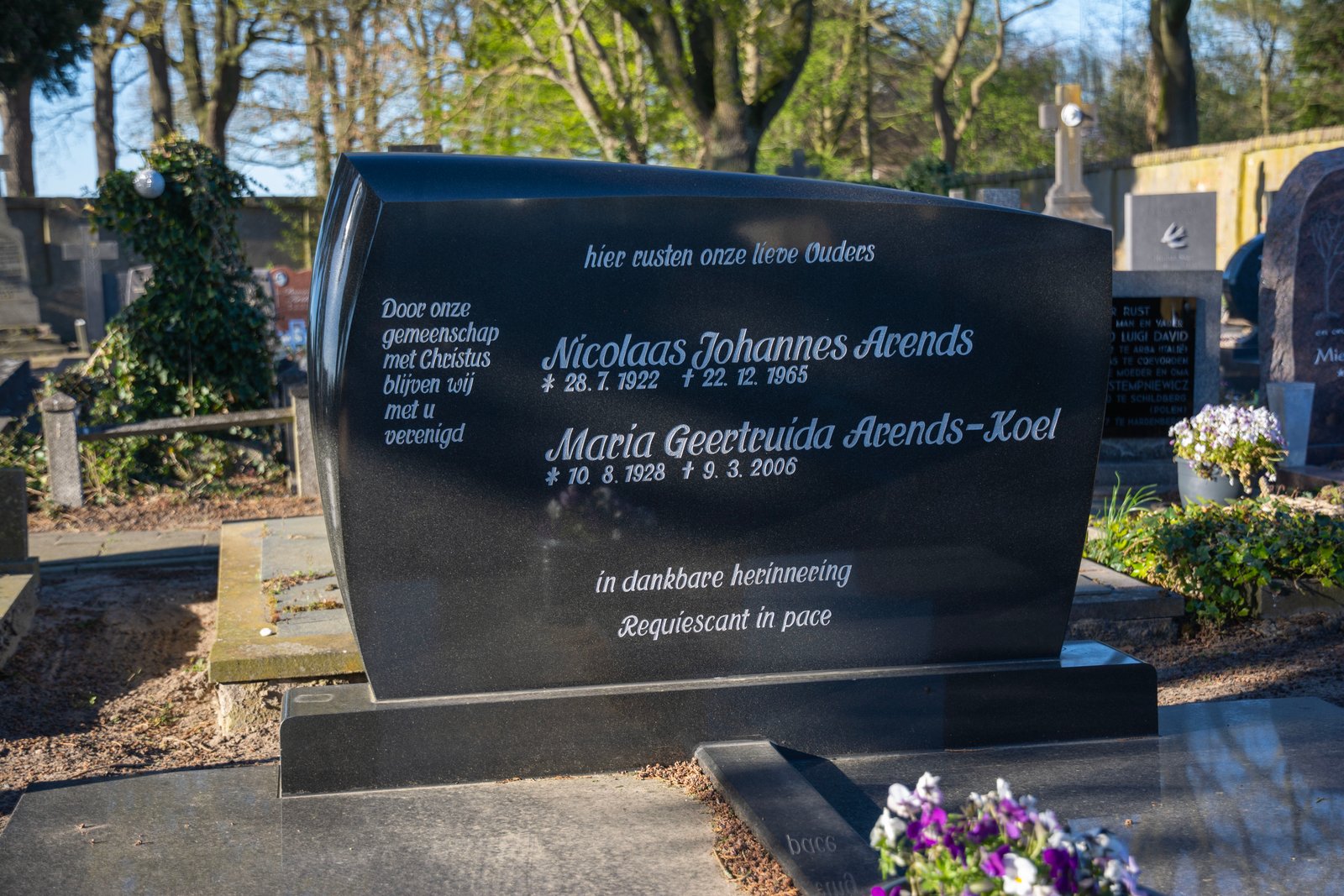 Cemetery register gallery image